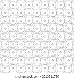 Vector geometric pattern. Repeating elements stylish background abstract ornament for wallpapers and backgrounds. Black and white pattern.