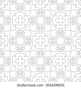 
Vector geometric pattern. Repeating elements stylish background abstract ornament for wallpapers and backgrounds. Black and white pattern.