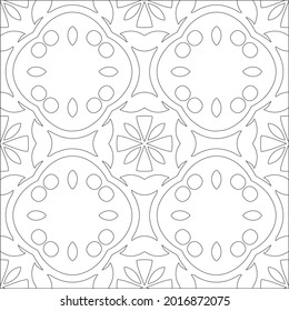 Vector geometric pattern. Repeating elements stylish background abstract ornament for wallpapers and backgrounds. Black and white pattern.