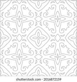 Vector geometric pattern. Repeating elements stylish background abstract ornament for wallpapers and backgrounds. Black and white pattern.