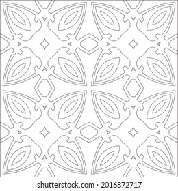 Vector geometric pattern. Repeating elements stylish background abstract ornament for wallpapers and backgrounds. Black and white pattern.