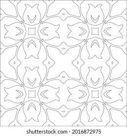 Vector geometric pattern. Repeating elements stylish background abstract ornament for wallpapers and backgrounds. Black and white pattern.