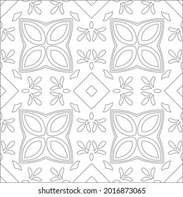 Vector geometric pattern. Repeating elements stylish background abstract ornament for wallpapers and backgrounds. Black and white pattern.