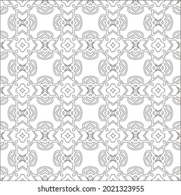 Vector geometric pattern. Repeating elements stylish background abstract ornament for wallpapers and backgrounds. Black and white pattern.