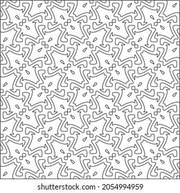 
Vector geometric pattern. Repeating elements stylish background abstract ornament for wallpapers and backgrounds. Black and white pattern.