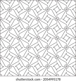 
Vector geometric pattern. Repeating elements stylish background abstract ornament for wallpapers and backgrounds. Black and white pattern.
