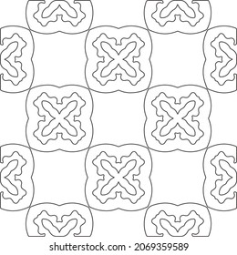 Vector geometric pattern. Repeating elements stylish background abstract ornament for wallpapers and backgrounds. Black and white pattern.