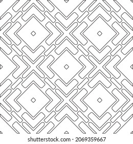 Vector geometric pattern. Repeating elements stylish background abstract ornament for wallpapers and backgrounds. Black and white pattern.