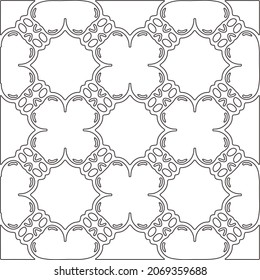 Vector geometric pattern. Repeating elements stylish background abstract ornament for wallpapers and backgrounds. Black and white pattern.