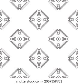 Vector geometric pattern. Repeating elements stylish background abstract ornament for wallpapers and backgrounds. Black and white pattern.