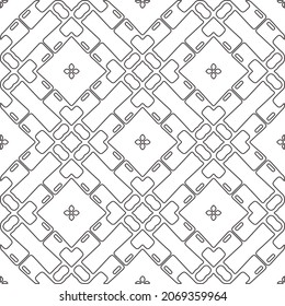Vector geometric pattern. Repeating elements stylish background abstract ornament for wallpapers and backgrounds. Black and white pattern.