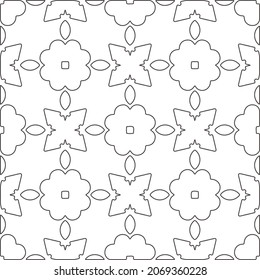 Vector geometric pattern. Repeating elements stylish background abstract ornament for wallpapers and backgrounds. Black and white pattern.