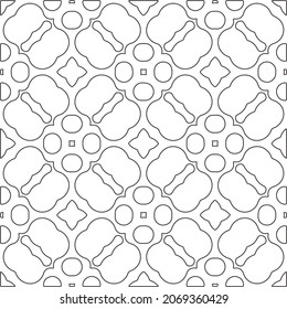 Vector geometric pattern. Repeating elements stylish background abstract ornament for wallpapers and backgrounds. Black and white pattern.