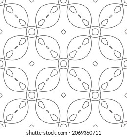 Vector geometric pattern. Repeating elements stylish background abstract ornament for wallpapers and backgrounds. Black and white pattern.