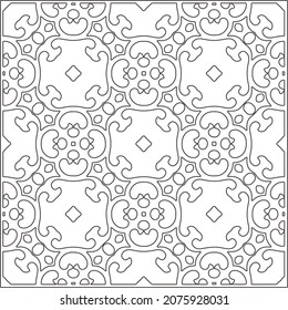 Vector geometric pattern. Repeating elements stylish background abstract ornament for wallpapers and backgrounds. Black and white pattern.