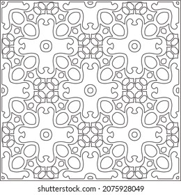 Vector geometric pattern. Repeating elements stylish background abstract ornament for wallpapers and backgrounds. Black and white pattern.