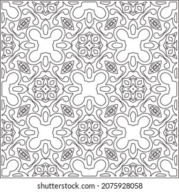 Vector geometric pattern. Repeating elements stylish background abstract ornament for wallpapers and backgrounds. Black and white pattern.