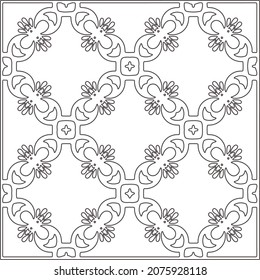 Vector geometric pattern. Repeating elements stylish background abstract ornament for wallpapers and backgrounds. Black and white pattern.