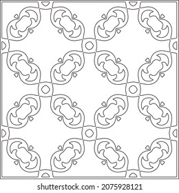 Vector geometric pattern. Repeating elements stylish background abstract ornament for wallpapers and backgrounds. Black and white pattern.