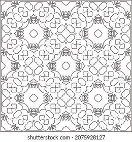 Vector geometric pattern. Repeating elements stylish background abstract ornament for wallpapers and backgrounds. Black and white pattern.