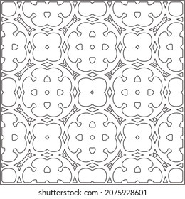 Vector geometric pattern. Repeating elements stylish background abstract ornament for wallpapers and backgrounds. Black and white pattern.