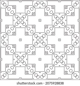 Vector geometric pattern. Repeating elements stylish background abstract ornament for wallpapers and backgrounds. Black and white pattern.