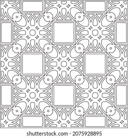 Vector geometric pattern. Repeating elements stylish background abstract ornament for wallpapers and backgrounds. Black and white pattern.