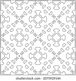 Vector geometric pattern. Repeating elements stylish background abstract ornament for wallpapers and backgrounds. Black and white pattern.