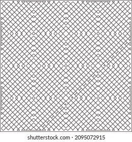 Vector geometric pattern. Repeating elements stylish background abstract ornament for wallpapers and backgrounds. Black and white pattern.