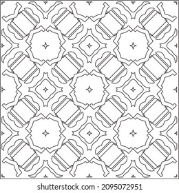 Vector geometric pattern. Repeating elements stylish background abstract ornament for wallpapers and backgrounds. Black and white pattern.