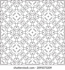 Vector geometric pattern. Repeating elements stylish background abstract ornament for wallpapers and backgrounds. Black and white pattern.