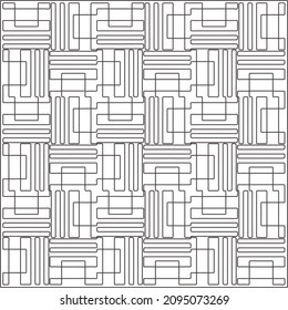 Vector geometric pattern. Repeating elements stylish background abstract ornament for wallpapers and backgrounds. Black and white pattern.
