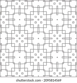 Vector geometric pattern. Repeating elements stylish background abstract ornament for wallpapers and backgrounds. Black and white pattern.