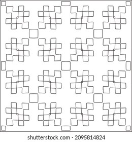 Vector geometric pattern. Repeating elements stylish background abstract ornament for wallpapers and backgrounds. Black and white pattern.
