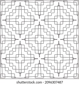 Vector geometric pattern. Repeating elements stylish background abstract ornament for wallpapers and backgrounds. Black and white pattern.