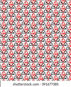 Vector geometric pattern, repeating small triangle in different angles