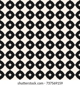 Vector geometric pattern with rhombuses, octagons, star shapes. Simple geometrical ornament. Modern abstract monochrome background texture. Repeat design for decor, prints, textile, furniture, fabric