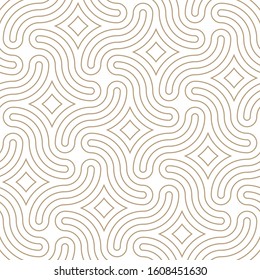 Vector geometric pattern. Seamless braided linear pattern.