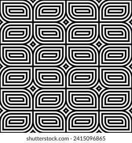 Vector geometric pattern. Seamless braided linear pattern.