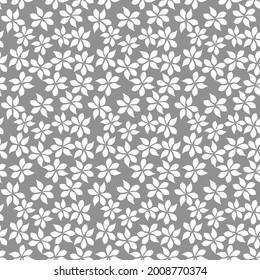 vector. Geometric pattern. Seamless gray background. White ornament. Ornament for fabric, wallpaper, packaging, Decorative print.