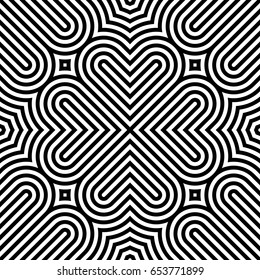 Vector geometric pattern. Seamless linear pattern.