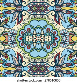 Vector geometric pattern with seamless texture. Tribal ethnic ornamental background, fashion illustration