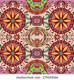 Vector geometric pattern with seamless texture. Tribal ethnic ornament.