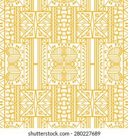Vector geometric pattern with seamless texture. Tribal ethnic ornament.