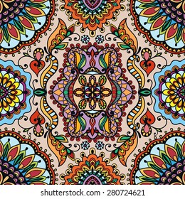 Vector geometric pattern with seamless texture. Tribal ethnic ornament.
