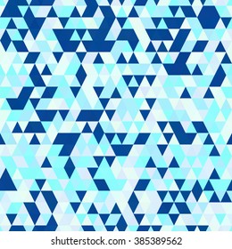 Vector geometric pattern with geometric shapes, rhombus, triangles. That square design has the ability to be repeated without visible seams. Seamless background. Aqua colors