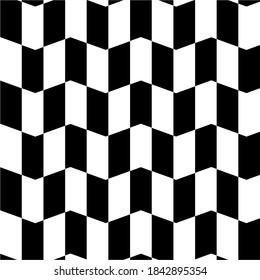 Vector geometric pattern with small squares, square grid, lines, tiles. Black black and white texture. Simple monochrome checkered background. Repeatable design for decoration, printing, packaging.

