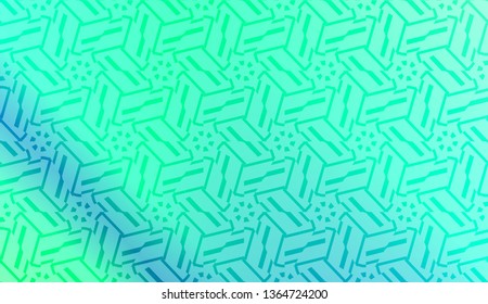 Vector geometric pattern. Triangles curved line. For wallpaper, presentation background, interior design, fashion print. Gradient color.