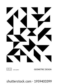 Vector geometric pattern with triangles. Modern stylish abstract background.