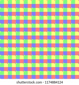 Vector of Geometric pattern with yelllow, blue, red ang green